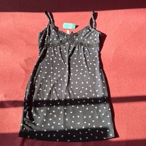 Elegant Black Nightgown with Delicate Patterns